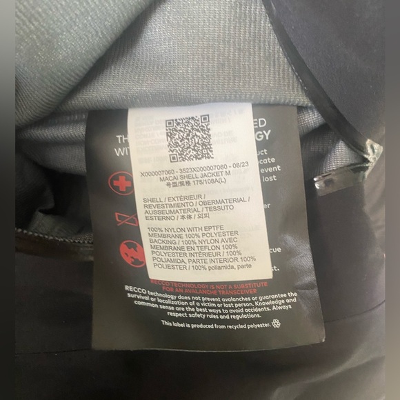 Arc’teryx Men Macai Shell Jacket Black L Brand New NWT - Picture 16 of 16